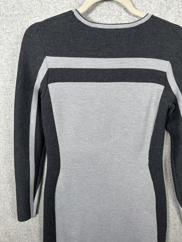 Maglione Athleta Donna Piccolo Grigio Heather Nero Casual Manica Lunga - Foto 3 di 12