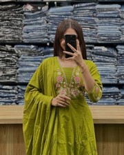 INDIAN WEDDING WEAR PINK KURTA PALAZZO DUPATTA