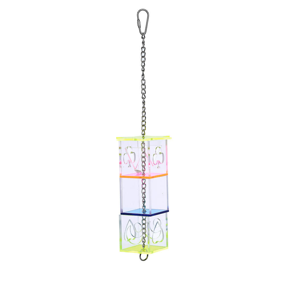 Acrylic Box Stacker Foraging Parrot Toy for Bird Cages