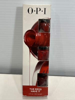 OPI Nail Polish, Got The Blues For Red, Color So Hot It Berns, Danke Shiny Red