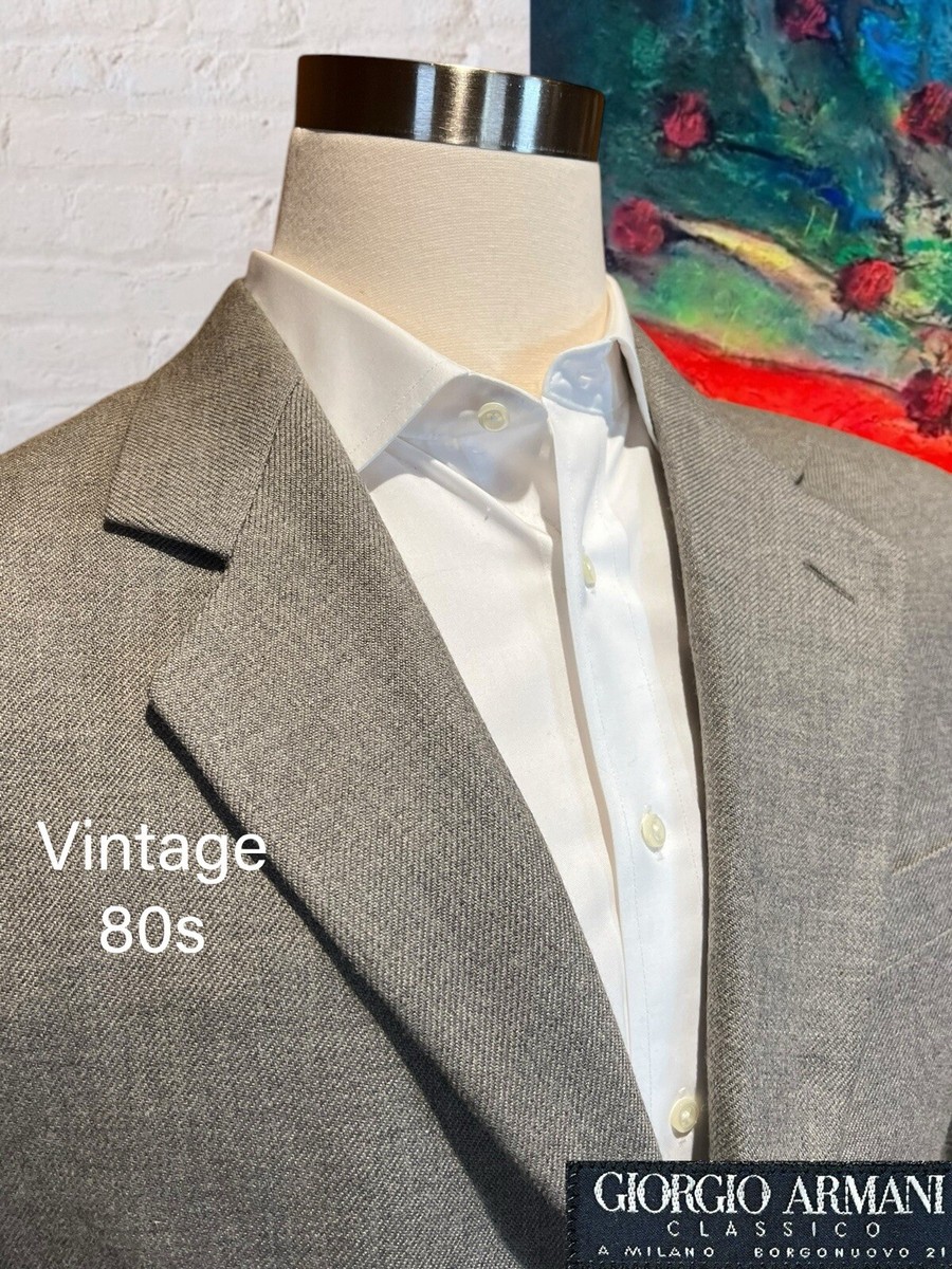 80s 90s GIORGIO ARMANI　CLASSICO Coat Vintage Giorgio Armani Coat 1980s White Label Overcoat