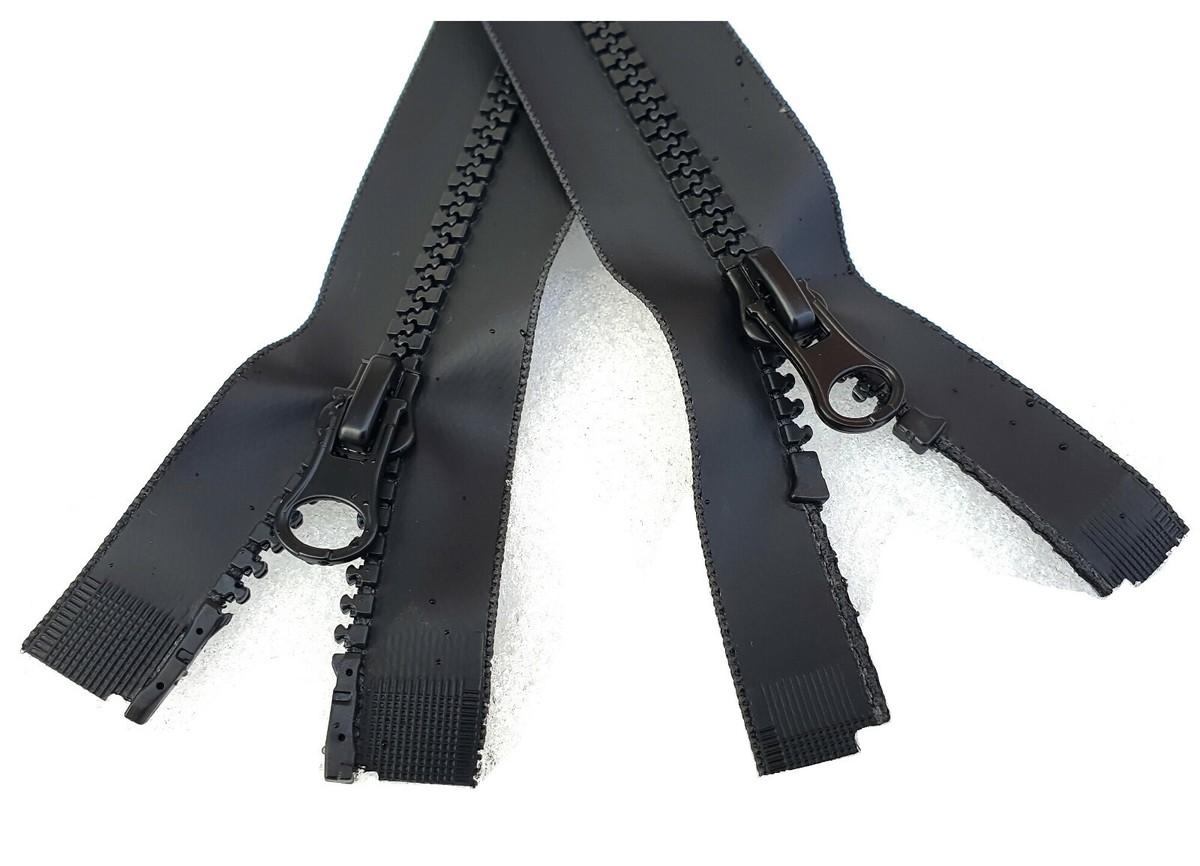 2-Wege wasserdichter Reißverschluß GROB schwarz TPU teilbar 50
