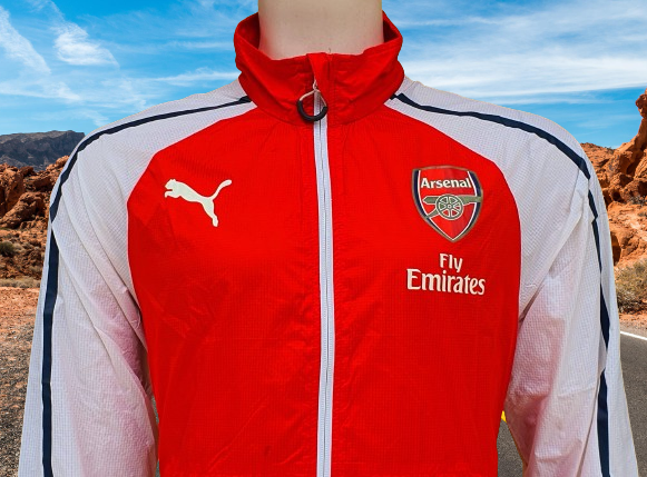 ARSENAL FC 2014-2015 FA CUP CHAMPION ANTHEM PUMA ZIP JACKET S