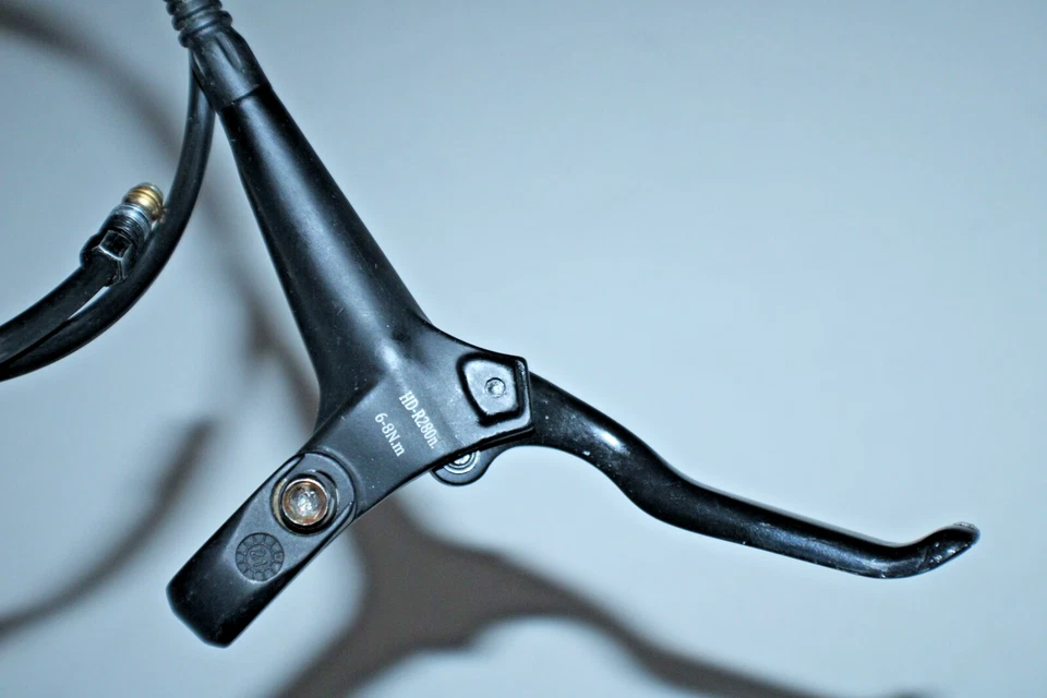 Palanca de freno delantera TekTRO disco hidráulico LH negra 22,2 mm HD-R280n MTB remitente EE. UU. Foto 4 de 4