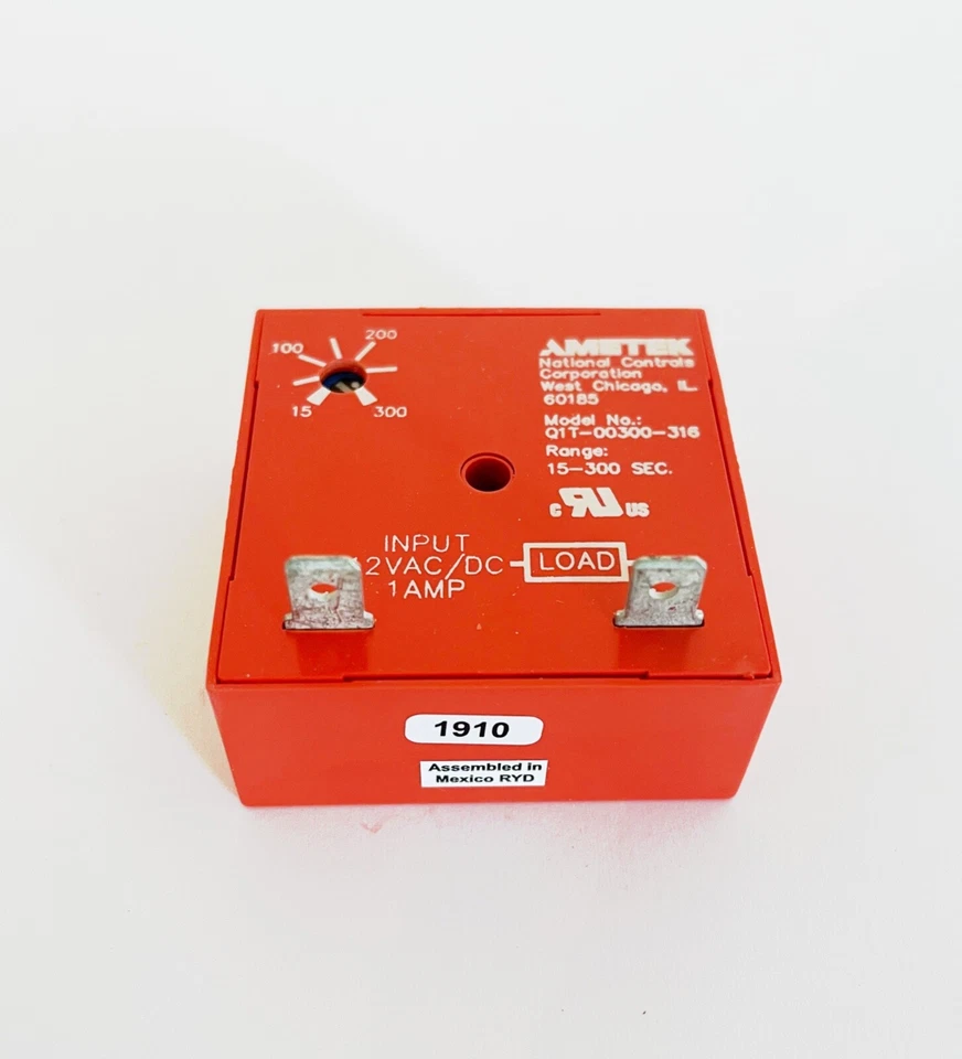 NEW Ametek Q1T-00300-316 Time Delay ON Relay Q1T00300316 Timer 12VAC/DC 15s-5min - Image 2 of 4