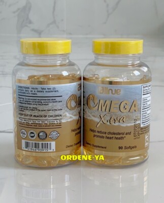 Omega Xtra 2000mg Omega 3 Fish Oil 90 Softgels EPA DHA Heart Health