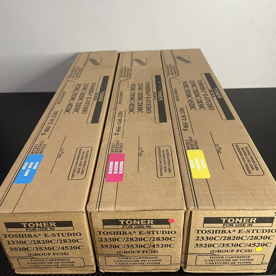 Toshiba T-FC28-C / T-FC28-Y / T-FC28-M Lot of 3 Compatible Toner For 2330C 3530C - Image 2 of 2