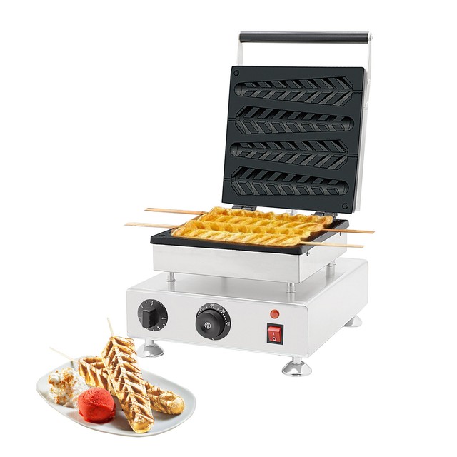 Electric Waffle Stick Maker Commercial Lolly Iron 4 Pcs 110V eBay