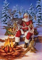 Toland Home Garden Fireside Santa 28 X 40-inch Decorative Usa-produced House Fl on sale Toland Home Garden Fireside Santa 28 X 40-inch Decorative Usa-produced House Fl on sale
