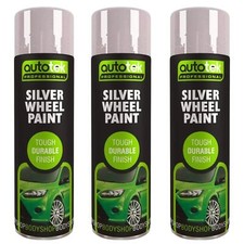 Autotek Silver Wheel Aerosol Spray Paint Durable Finish 500ml 