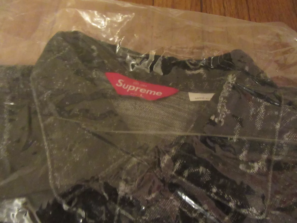 Supreme Archive Denim Jacquard Trucker Jacket Size Large Black