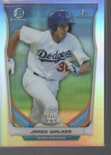 JARED WALKER 2014 BOWMAN CHROME DRAFT PROSPECTS REFRACTOR CARD #CDP130