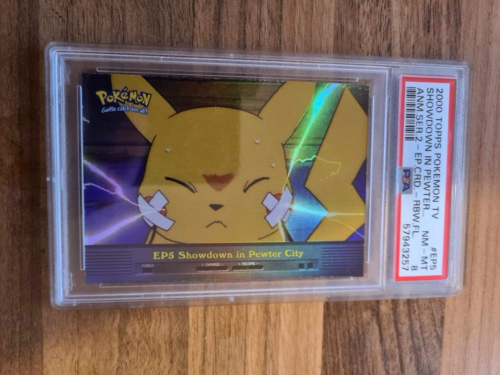 2000 Topps Pokemon TV #EP5 Showdown in Pewter City Rainbow Foil PSA 8 NM-MT - Picture 1 of 1