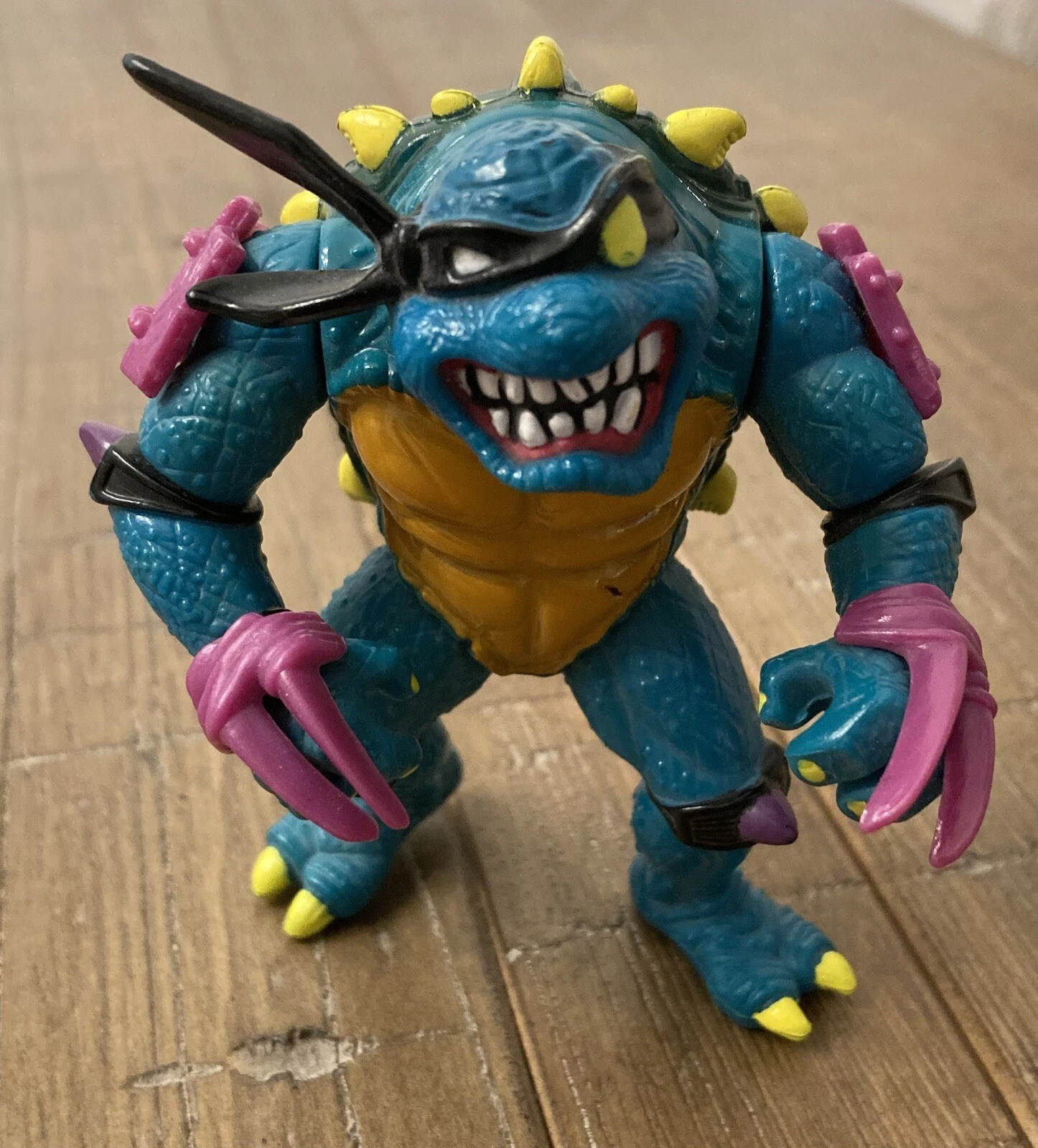 1990 TMNT Teenage Mutant Ninja Turtles Slash Action Figure 100% Complete