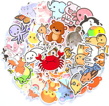 Animal Stickers for Kids   100 Pcs Cute Water Bottle Stickers   Waterproof Vinyl