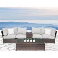 Lucca 6-piece Cup Table Love Seat Set By Living Source International Lucca 6-piece Cup Table Love Seat Set By Living Source International