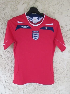 Maillot ANGLETERRE ENGLAND femme UMBRO football shirt rouge away jersey 36 UK 10 - Photo 1/4