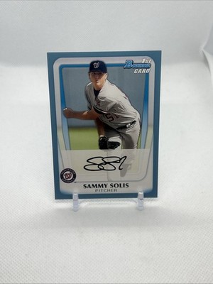 2011 Bowman Prospect Blue Parallel #'d /500 Sammy Solis 1st Bowman #BP106