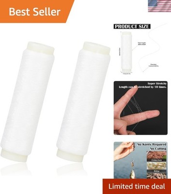 Invisible Fishing Bait Thread - 656 Feet Stretchy 0.2mm Clear Nylon for Anglers