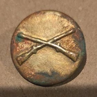 Civil War Crossed Rifles Military Uniform Button Original Militaria
