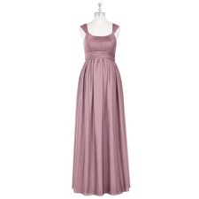 Azazie Pink Melanie Empire Formal Bridesmaid Maxi Floor Length Dress Wmns 12