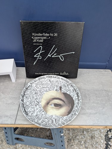 Limited Edition Rosenthal Plate Jiri Kolar Künstler Teller Nr. 26 Vintage Boxed - Foto 13 di 18