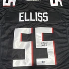 Elliss Atl Falcons Autographed Football Jersey Black #55 Beckett Authenticated