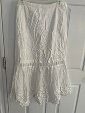 Antique Victorian/Edwardian Skirt, tailored waistband, beautiful cutwork