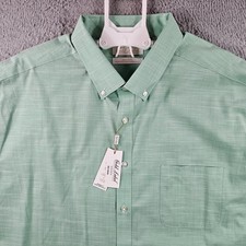 NEW Roundtree & Yorke Gold Label Shirt Men 2XB Non Iron Performance Green