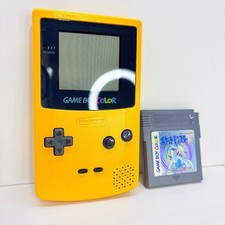 Game Boy Color Yellow CGB-001 with Pokemon Silver Excellent Condition