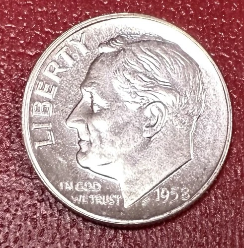 1958-P Proof Roosevelt Dime 90% Silver Ungraded AU Condition Philadelphia Mint