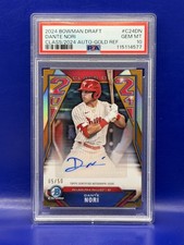 2024 Bowman Draft Class of 2024 Dante Nori Gold Ref Auto /50 PSA 10 #C24-DN