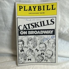 CATSKILLS ON BROADWAY LUNT FONTANNE1992 BROADWAY PLAYBILL Autographed Dick Capri