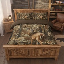 Comforter Set for Boys with Camo Design, Full Size and 5 Essential Pieces