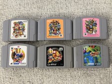 Nintendo 64 Lot – Mario Party 1/2/3 + Bomberman 64 / Second Attack / Hero - JP