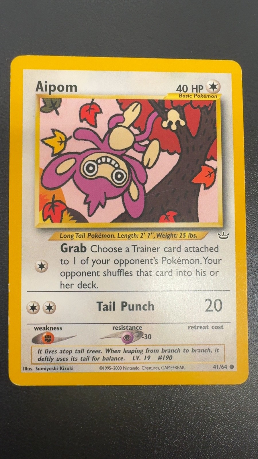 Aipom 41/64 Common Neo Revelation Pokemon Lightly Played