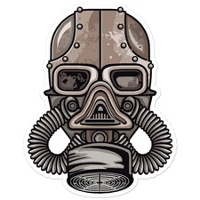 Gas Mask Apocalypse - Vinyl Decal Sticker - Car Window Laptop - ebn9166