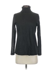 Anne Klein Women Black Long Sleeve Turtleneck S