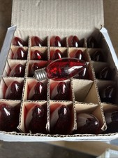 C9 REPLACEMENT CHRISTMAS BULBS RED 7WATT BOX OF 25
