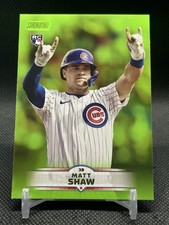 2025 Stadium Club #65 Matt Shaw Lime Green Foil parallel Rookie card Cubs RC