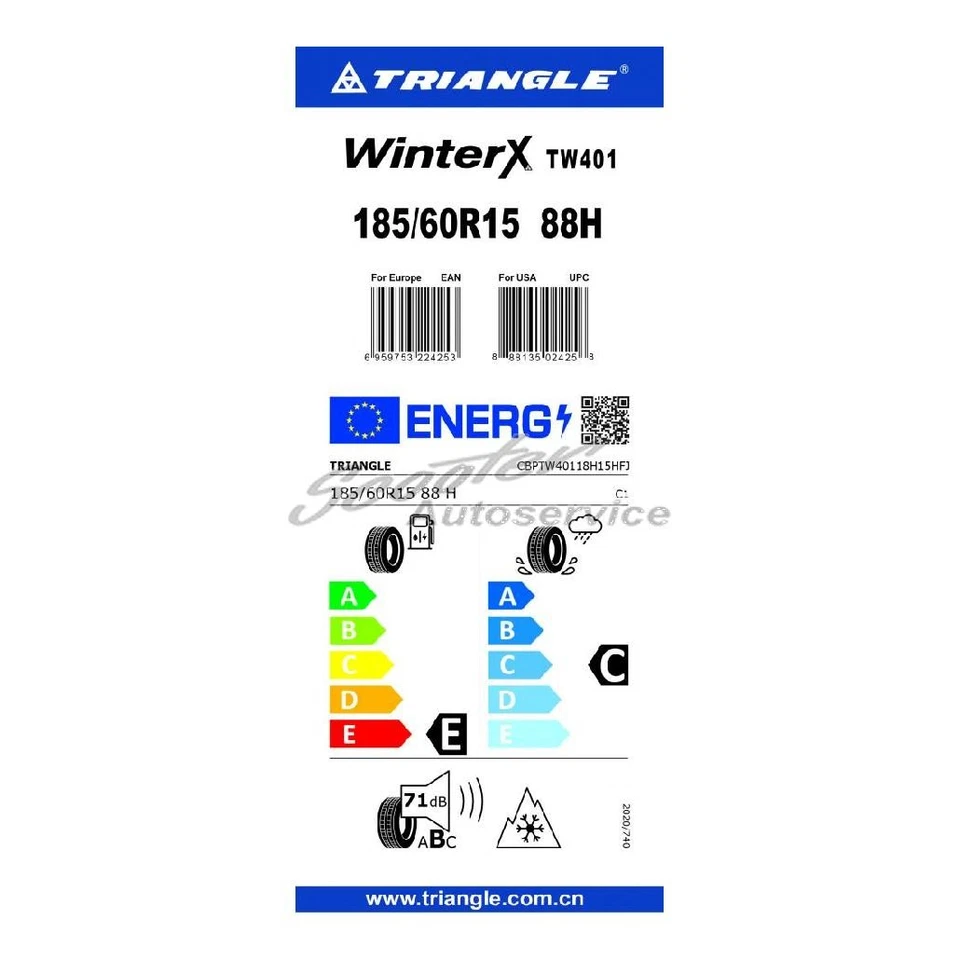 Winterreifen Triangle 185/60 R 15 88H WinterX TW-401 3PMSF XL | 40115 - Bild 2 von 3