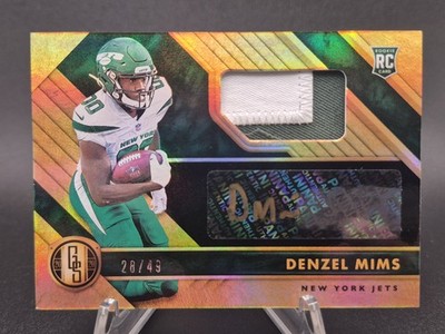 2020 Denzel Mims Gold Standard Rookie Autograph Patch RC /49 MINT     QTY RPA