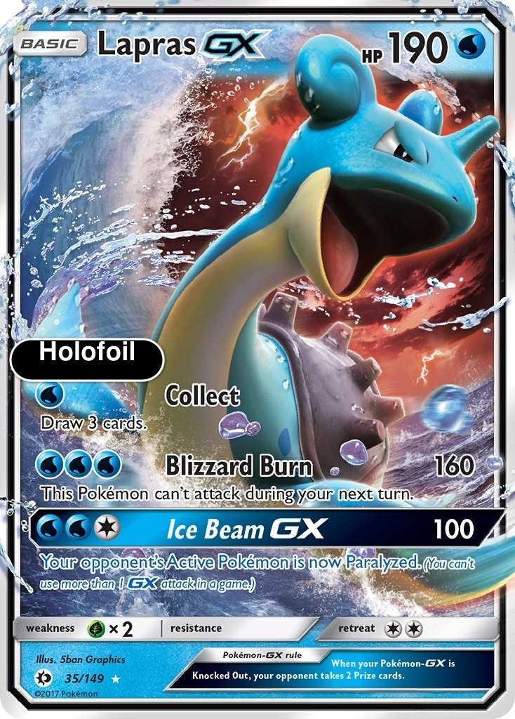 Pokemon - Lapras GX - Holofoil [SM01 - 35/149 Near Mint]