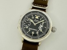 Orologio Uomo Junghans Laco Aviator JG 26 Luftwaffe Pilot WWII Vintage Argento Tedesco