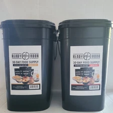 Ready Hour 30 Day Emergency Food Supply Bucket 1 & 2 SEALED Freeze Dried 4 Week