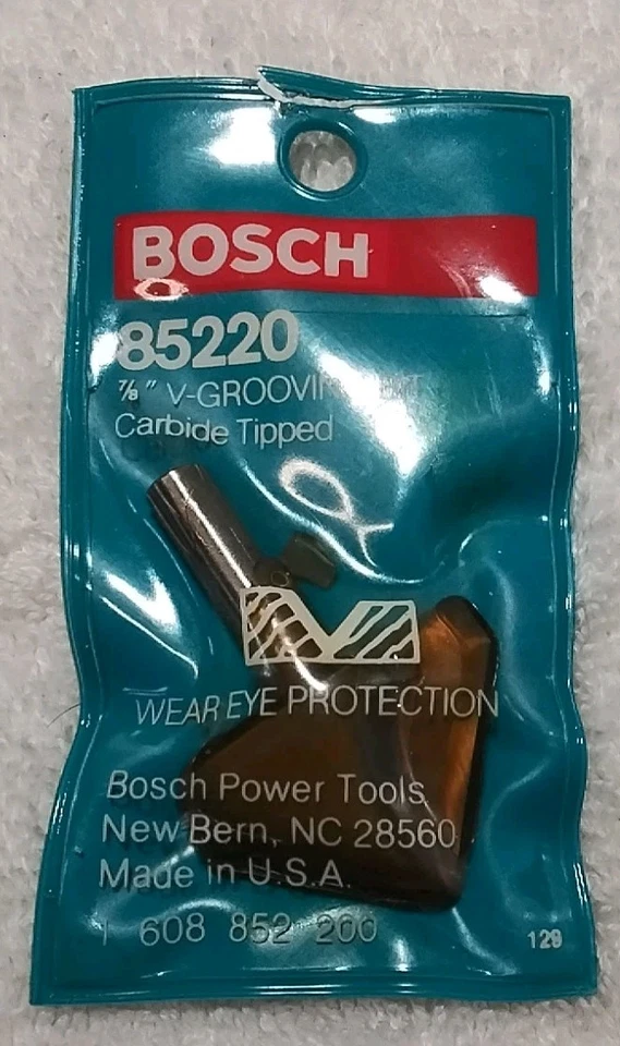 4pc BOSCH 1/4" SHANK CARBIDE ROUTER BIT SET USA 🇺🇸 - Image 4 of 4