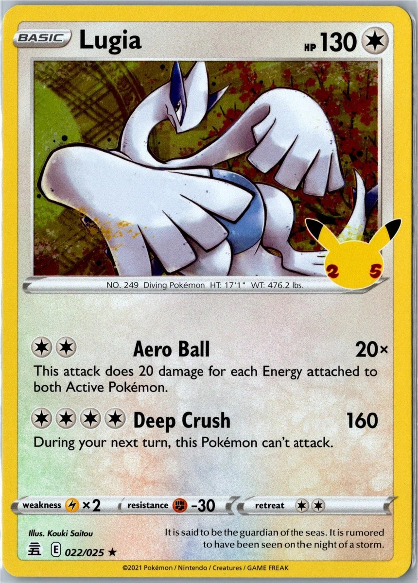 Lugia Pokémon TCG Colorless Holo Rare Individual Collectible Card
