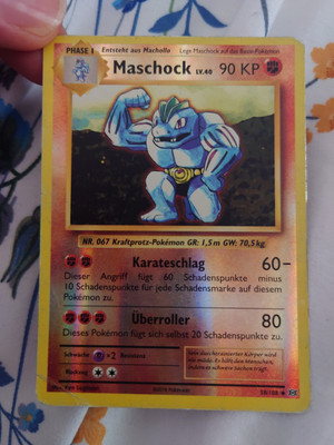Pokemon Karte REVERSE Maschock 58/108 XY12 XY Evolution Deutsch