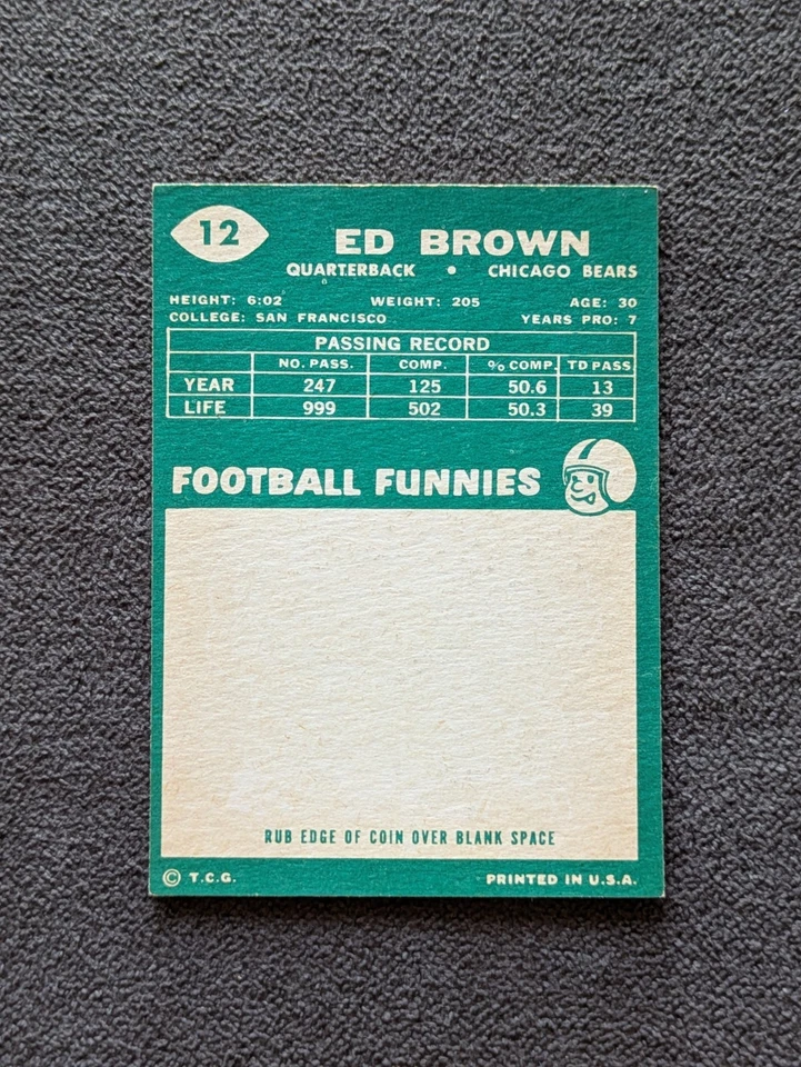Lote de 6 - Tarjetas de fútbol americano NFL vintage años 50 60 Foto 4 de 4