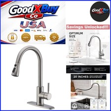 Brushed Nickel Kitchen Faucet with Pull-Out Sprayer 360  Swivel, Easy Install
